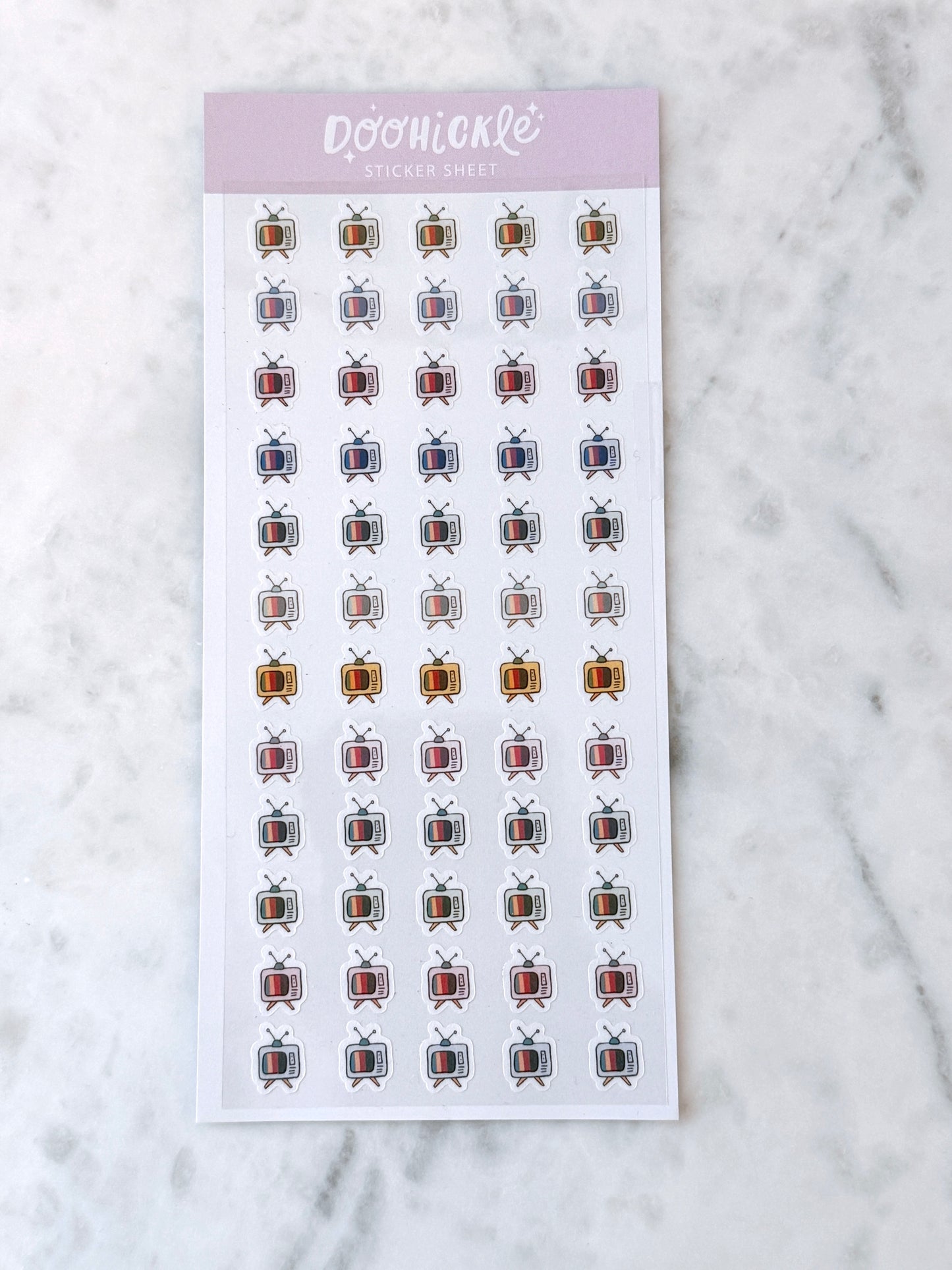 TV Tracker Washi Sticker Sheet TN Size