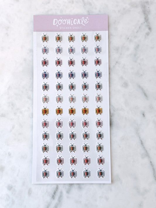 TV Tracker Washi Sticker Sheet TN Size