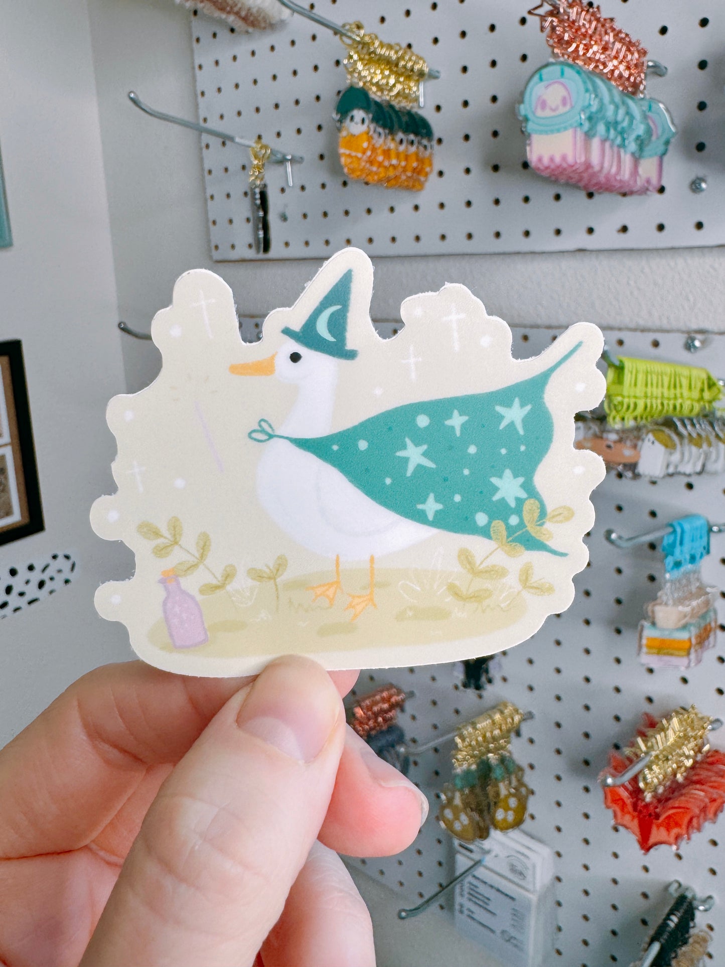 Sir Quil the Earl of Quacklin Wizard Duck Vinyl Sticker