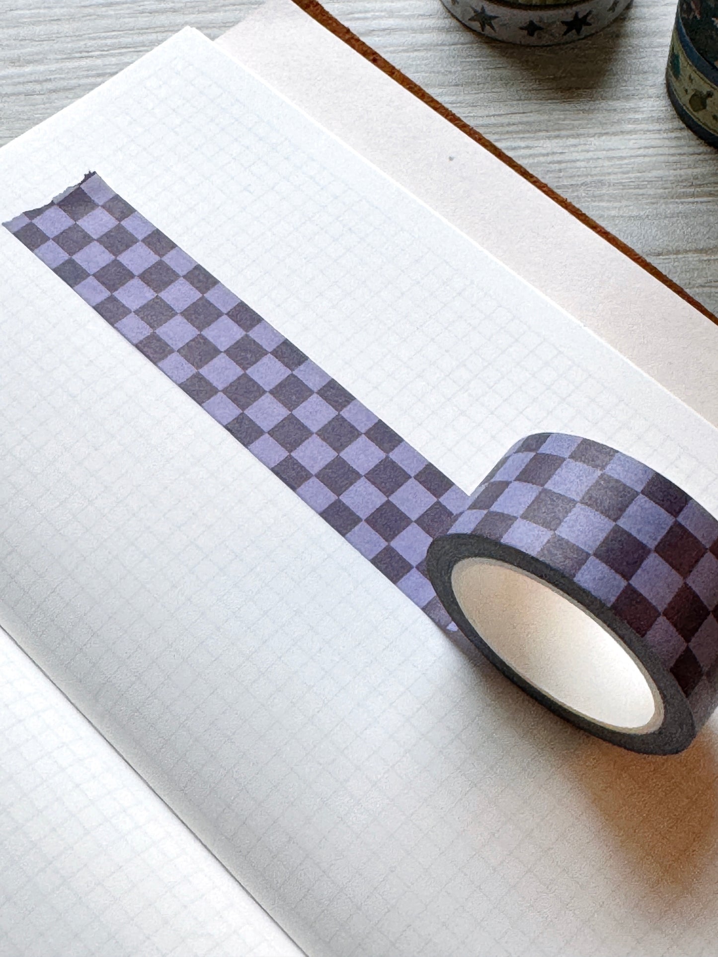 Purple Checkered Washi Tape