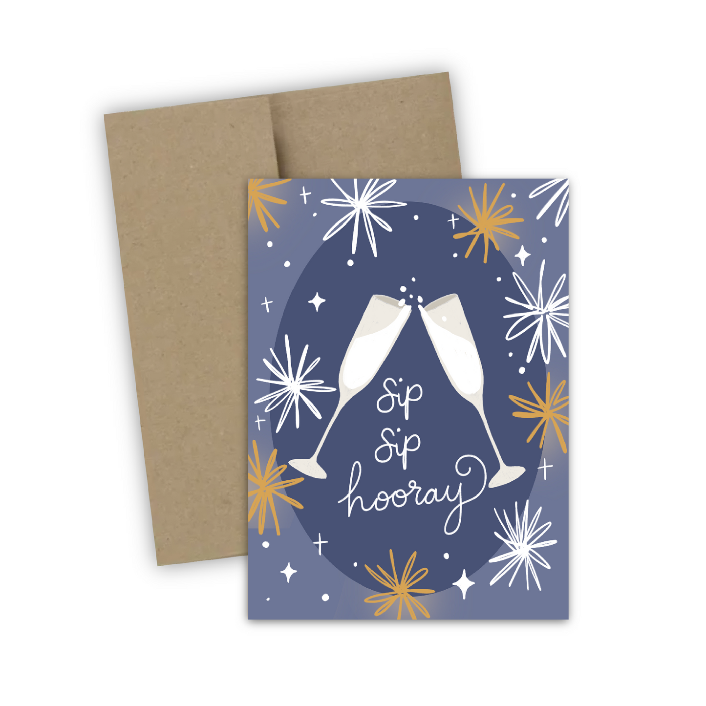 Sip Sip Hooray Greeting Card (single w/envelope)