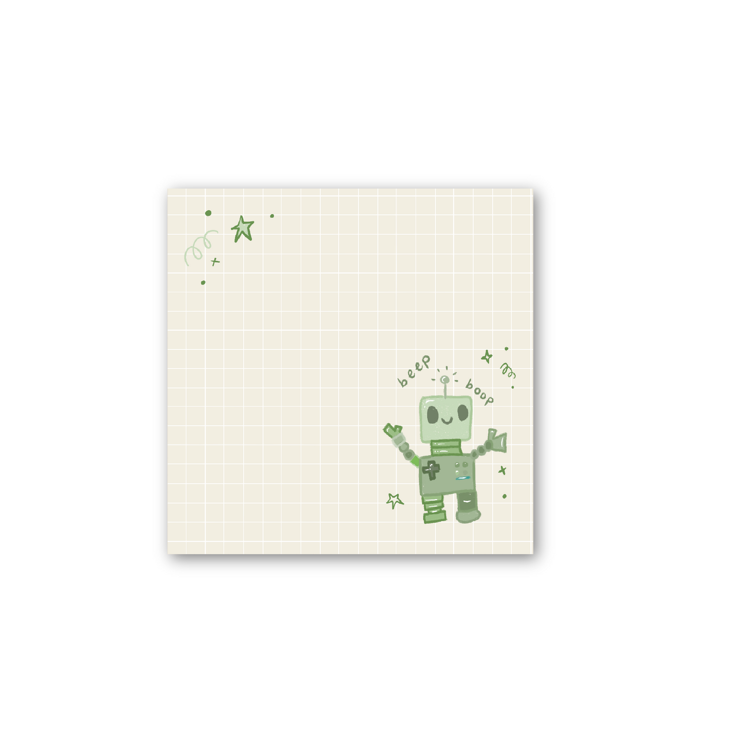 BEEP BOOP Robot Sticky Note (single)