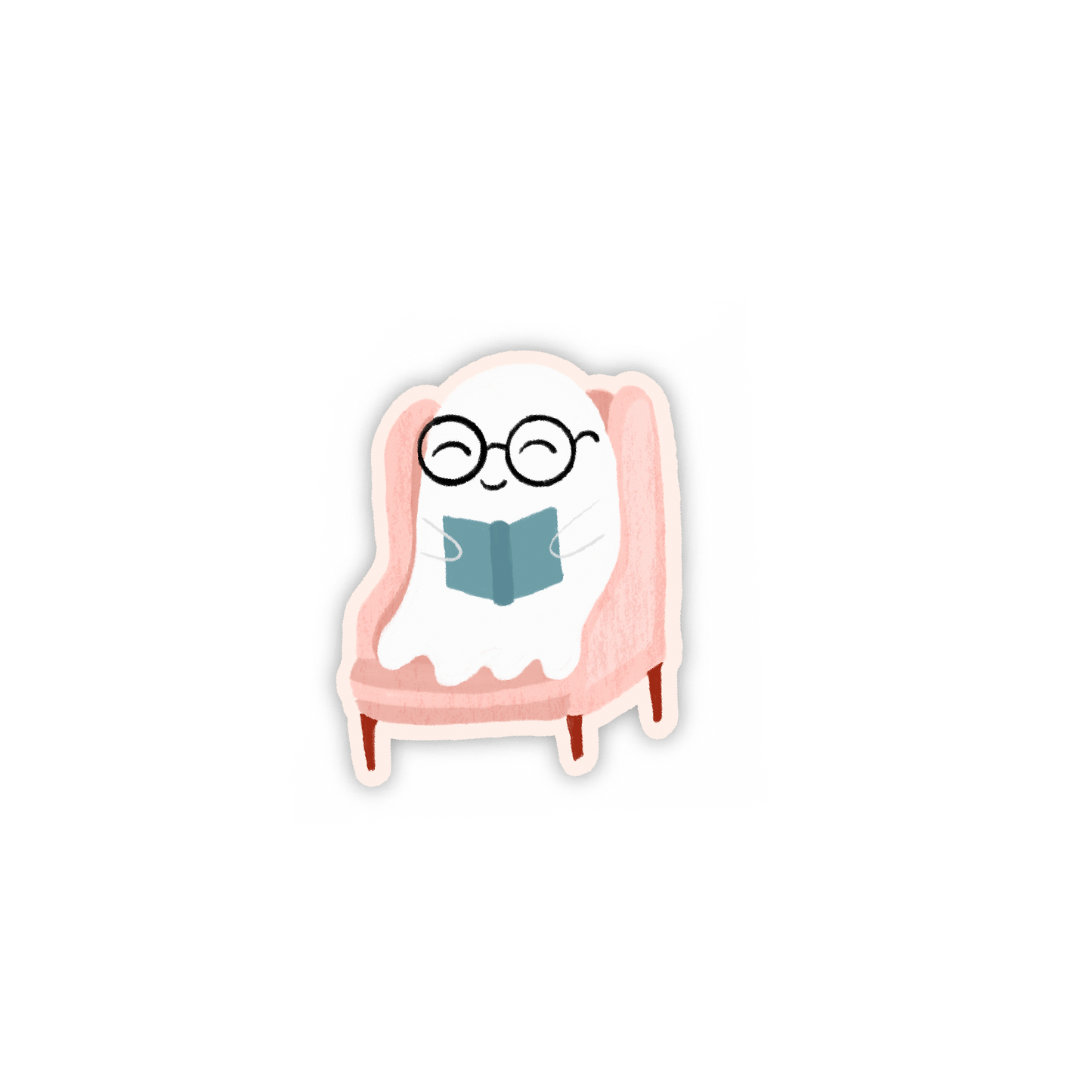 Rupert the Reading Ghostie Vinyl Sticker