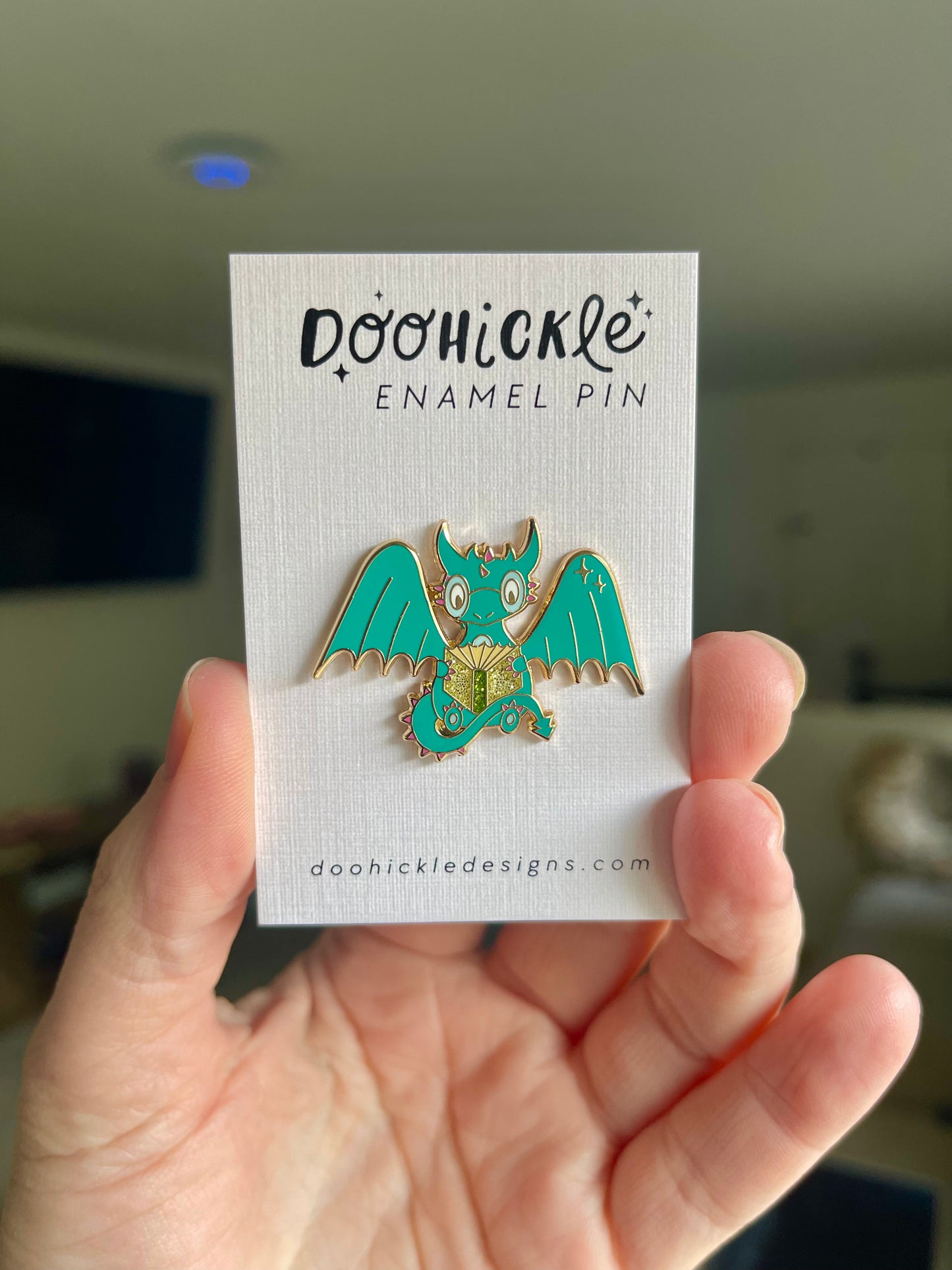 Bernard Enamel Pin with Sparkly Book