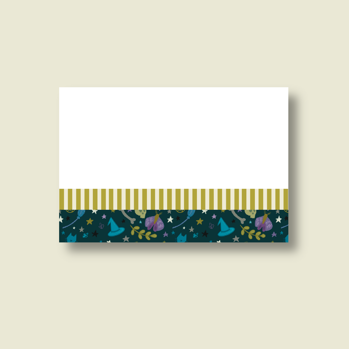 Witching Hour and Green Stripe Large Sticky Note (single)