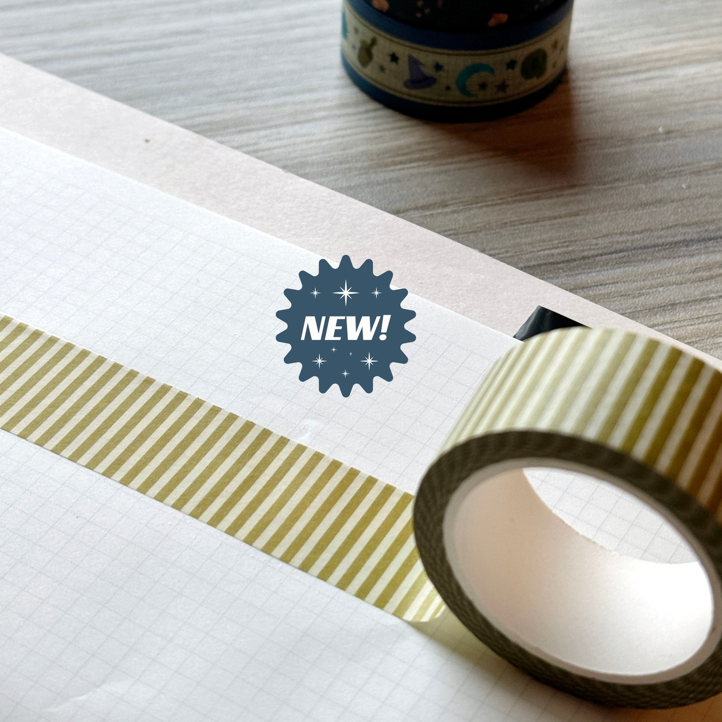 Moss Green Stripe Washi Tape