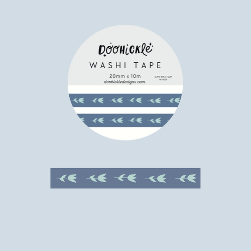 Slate Folk Tulip Washi Tape