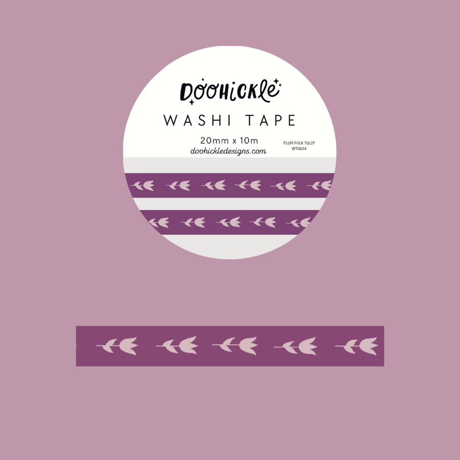 Plum Folk Tulip Washi Tape