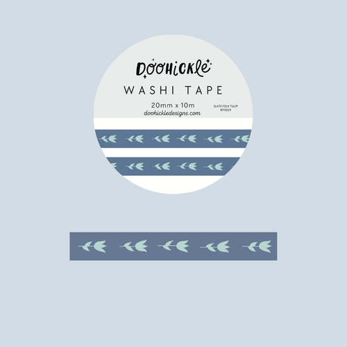 Slate Folk Tulip Washi Tape