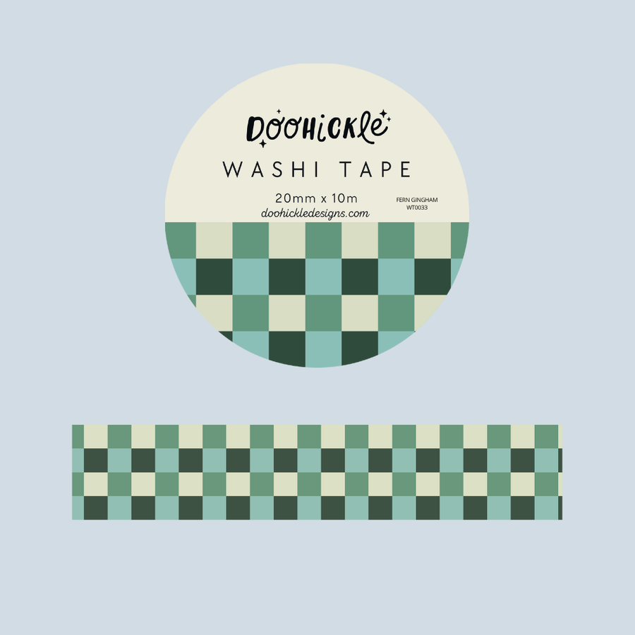 Fern Gingham Washi Tape