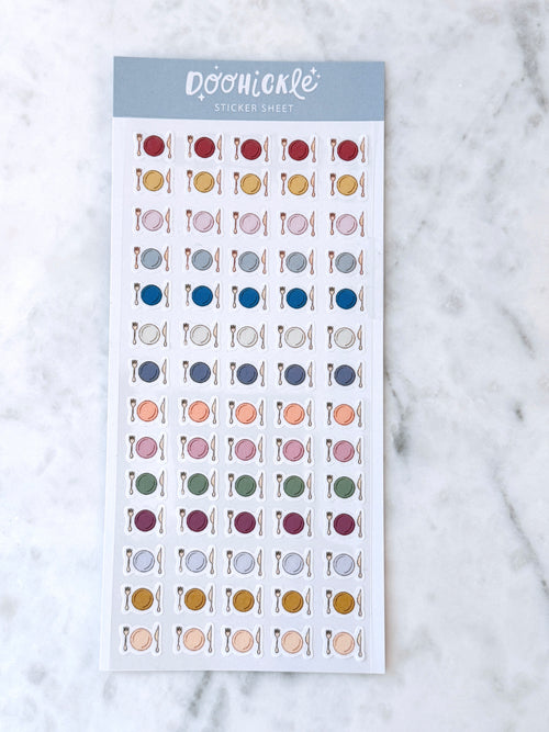 Meal Tracker Washi Sticker Sheet TN Size
