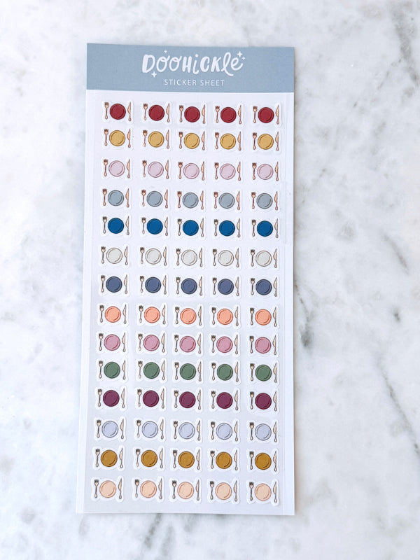 Meal Tracker Washi Sticker Sheet TN Size