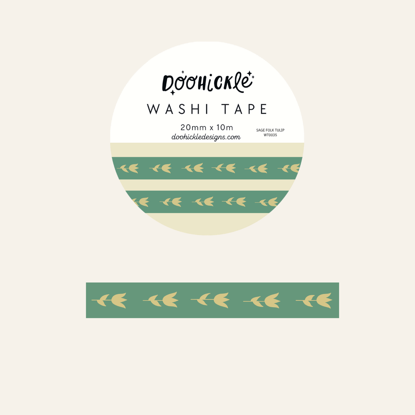 Sage Folk Tulip Washi Tape