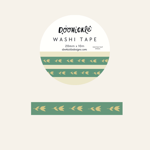 Sage Folk Tulip Washi Tape