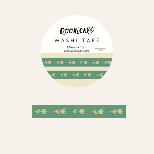 Sage Folk Tulip Washi Tape