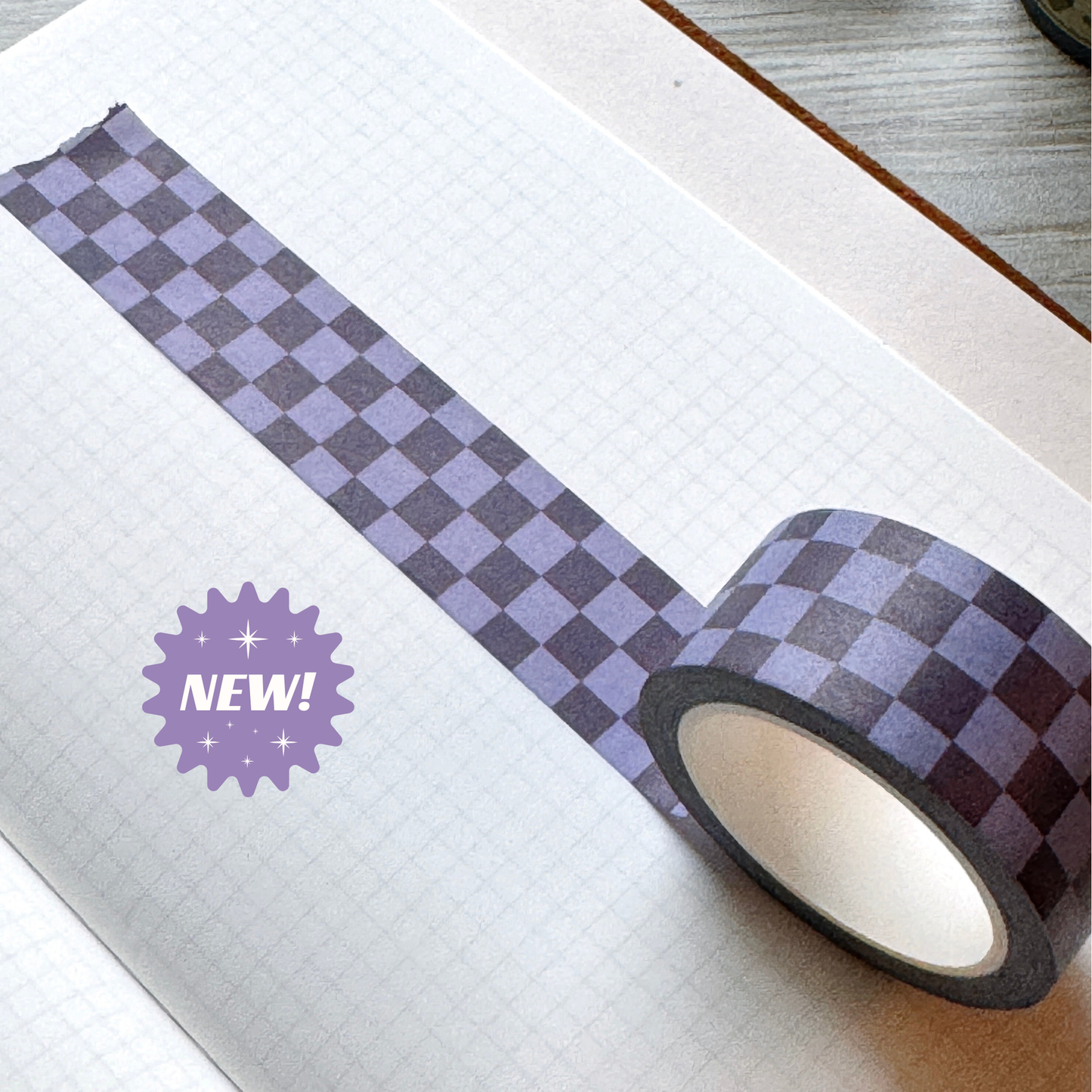 Purple Checkered Washi Tape