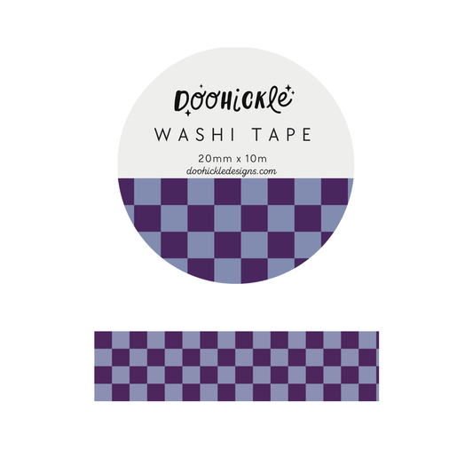 Purple Checkered Washi Tape