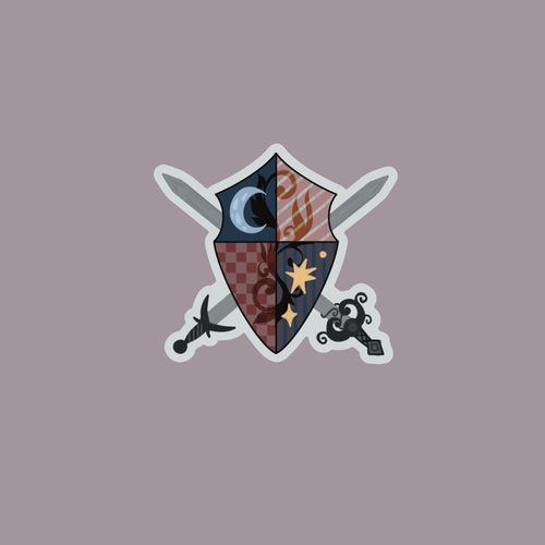 Medieval Shield Vinyl Sticker