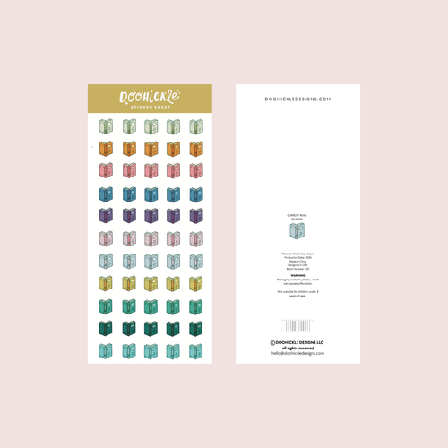 Book Tracker Washi Sticker Sheet TN Size