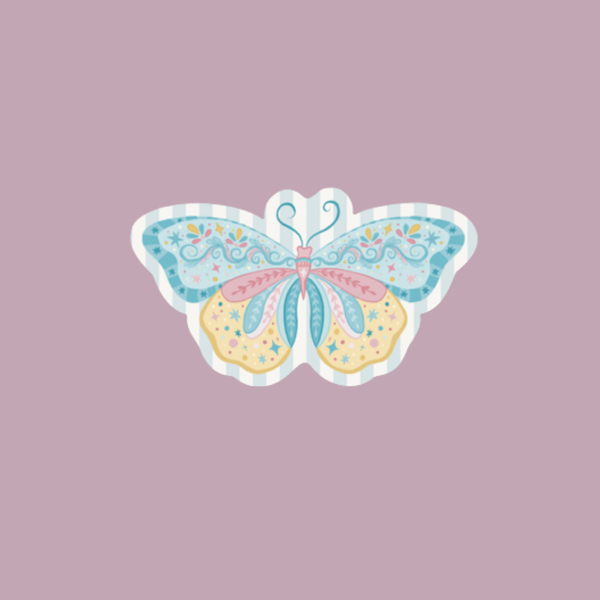 MINI Folk Butterfly Vinyl Sticker