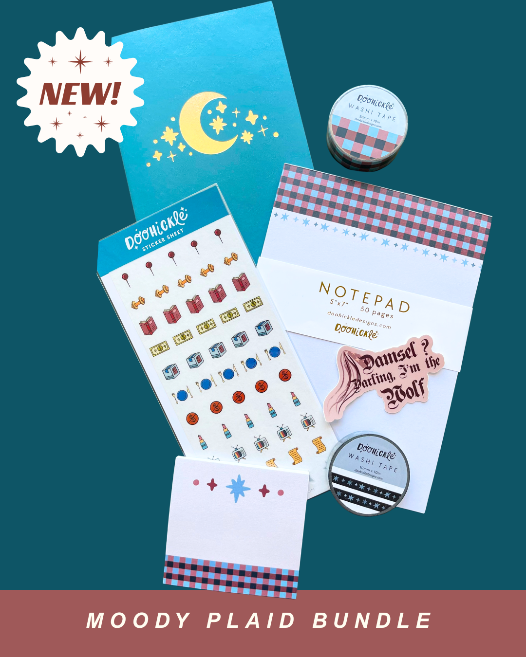 Moody Plaid Stationery Bundle – Doohickle Designs