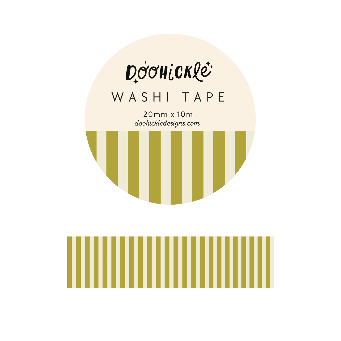 Moss Green Stripe Washi Tape