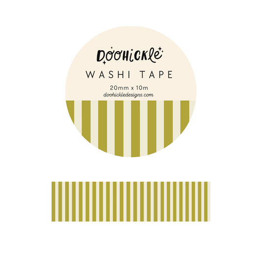 Moss Green Stripe Washi Tape