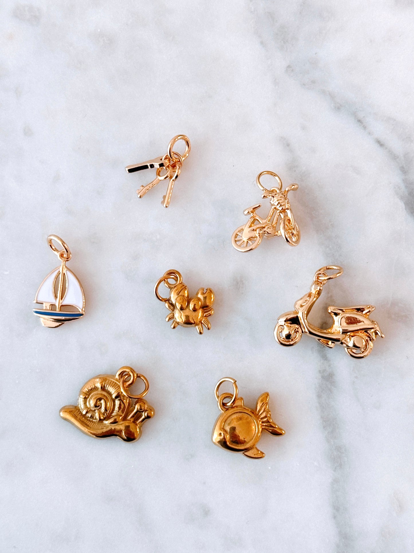18k Gold Plated Journal Charms