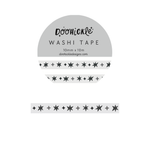 Grey Wonky Stars Small Washi Tape