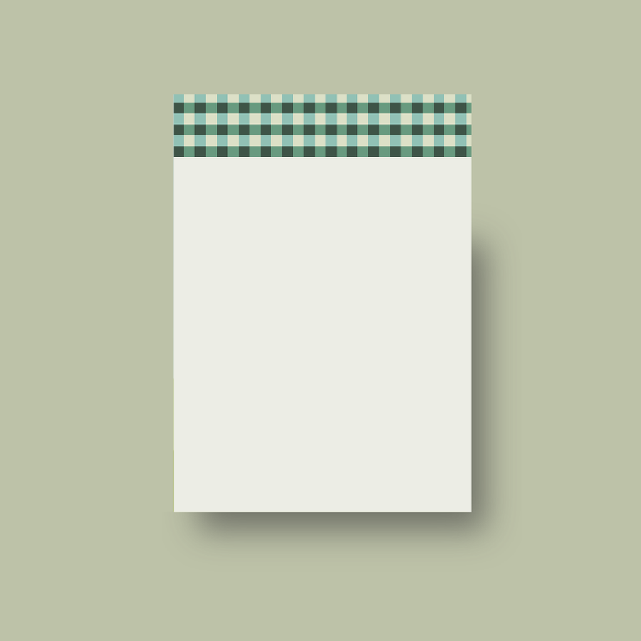 Fern Gingham Notepad