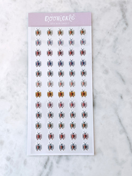 TV Tracker Washi Sticker Sheet TN Size