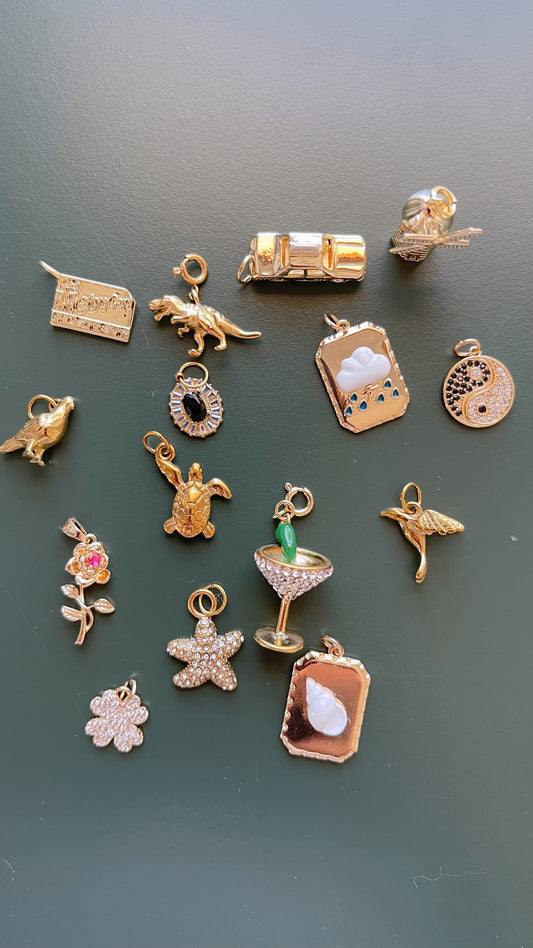 18k Gold Plated Journal Charms
