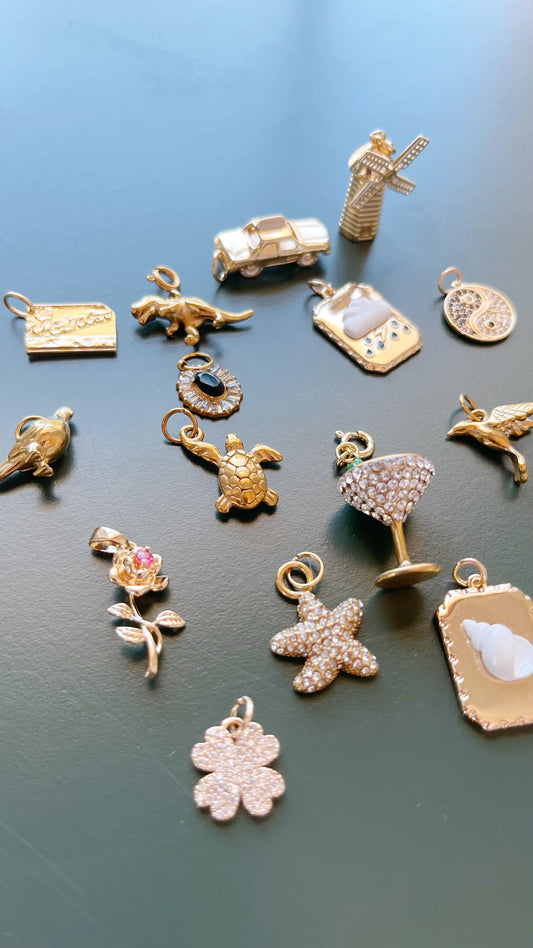 18k Gold Plated Journal Charms