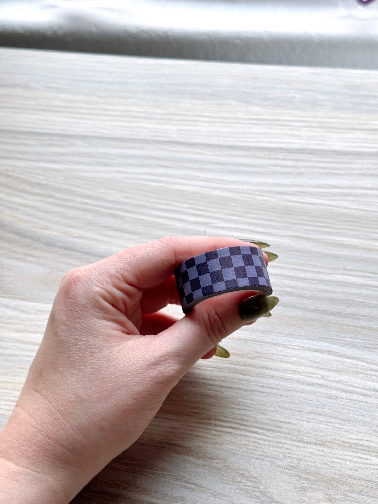 Purple Checkered Washi Tape