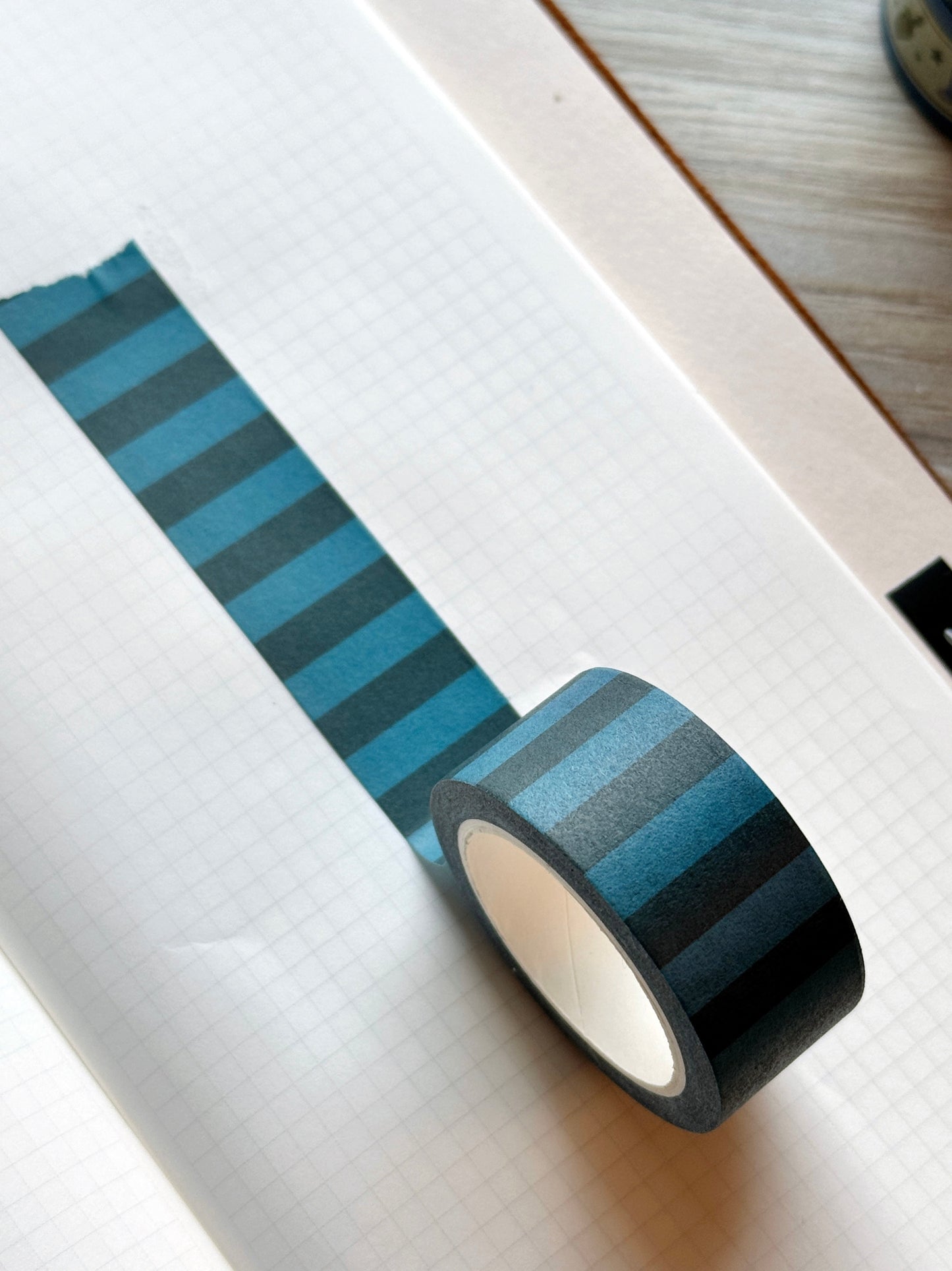 Midnight Blue Stripes Washi Tape