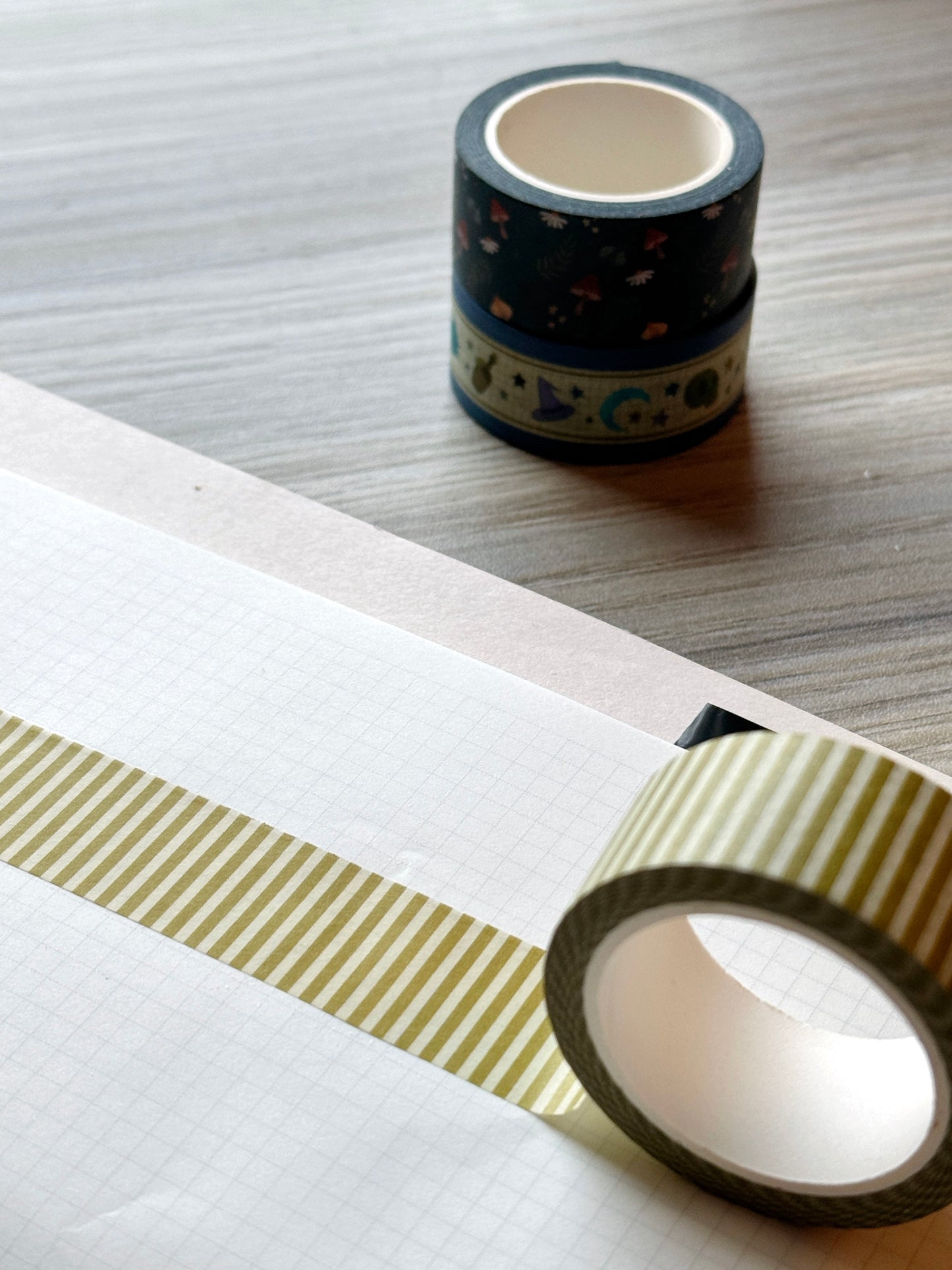 Moss Green Stripe Washi Tape