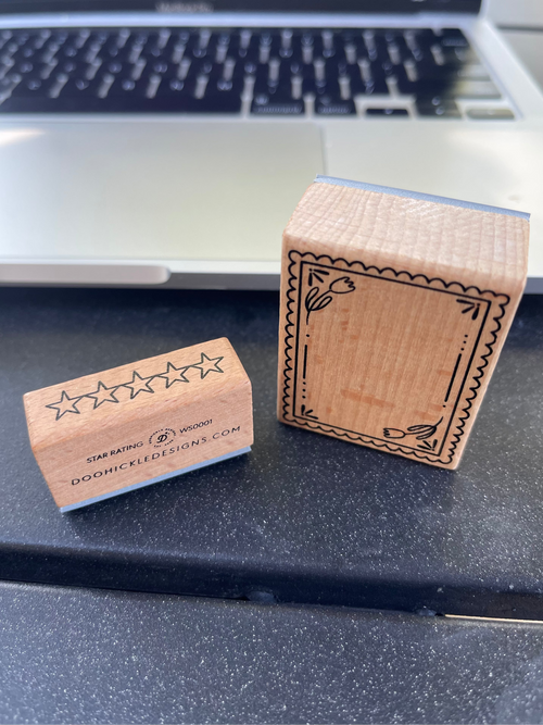 Star Rating Rubber Stamp