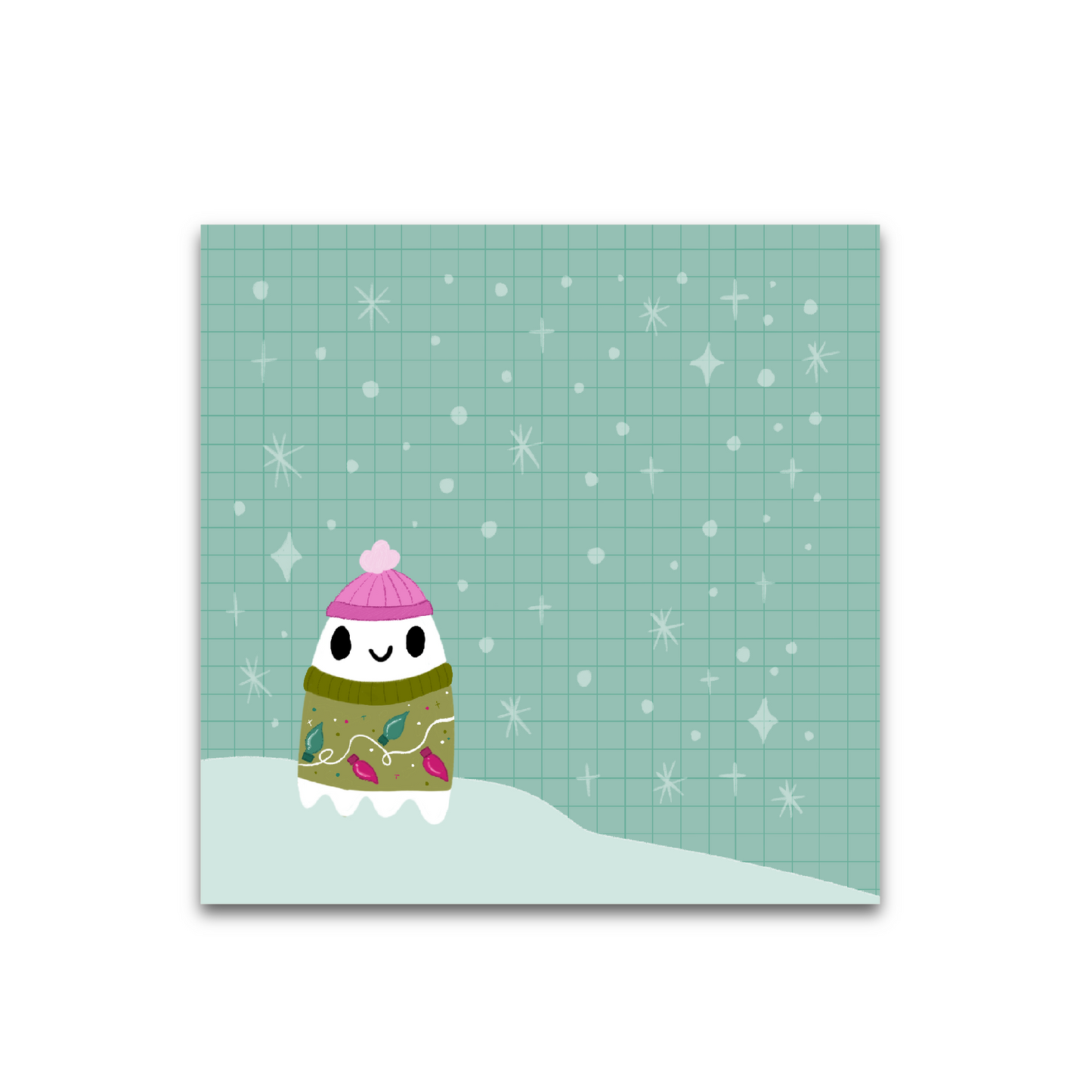 Xmas Sweater Ghostie Sticky Note (single)