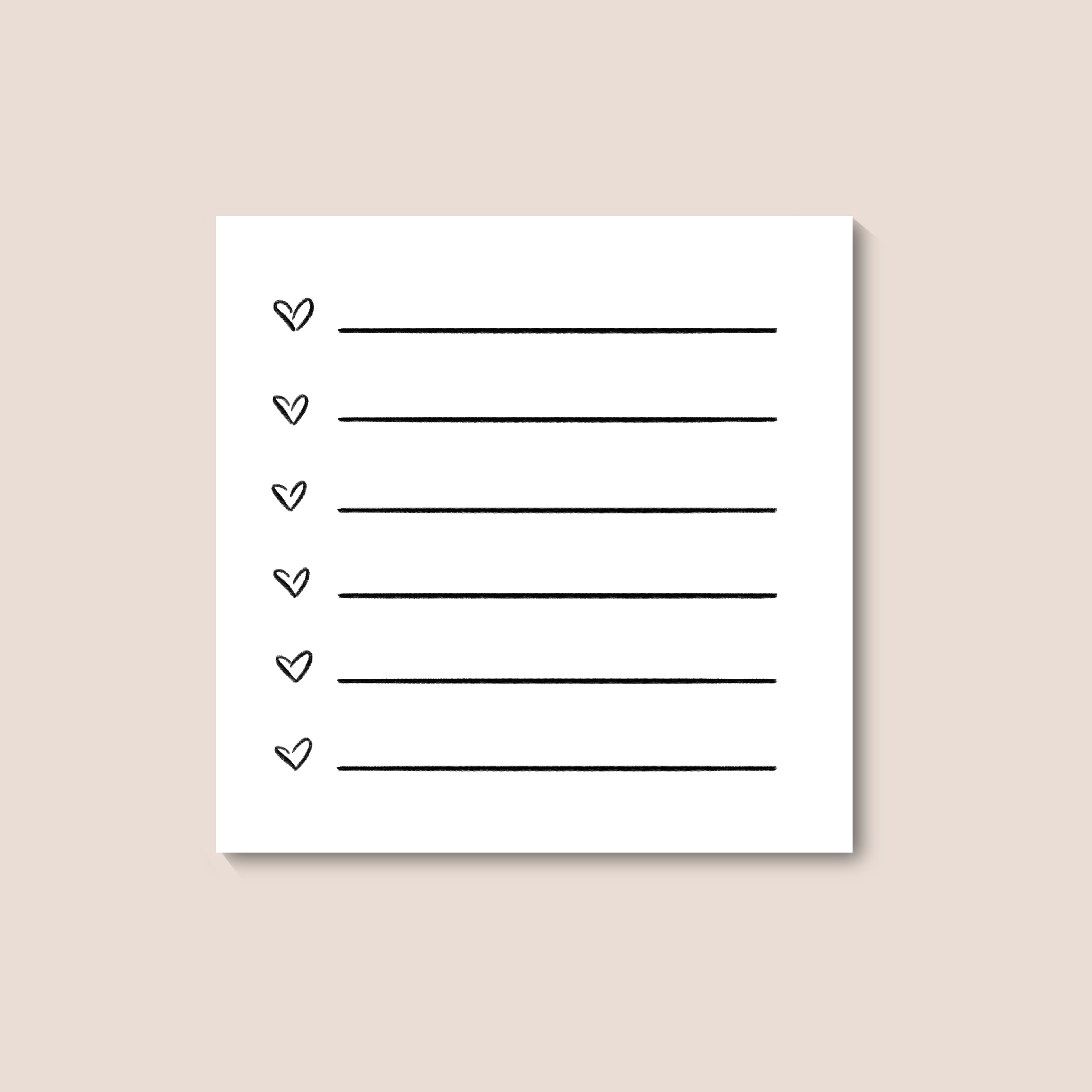 Sticky Note Design Single Black and White Lined Sticky Note (single) – Doohickle Designs