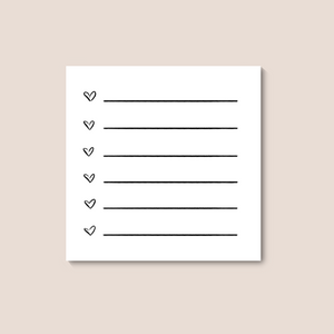 Black and White Lined Sticky Note (single)