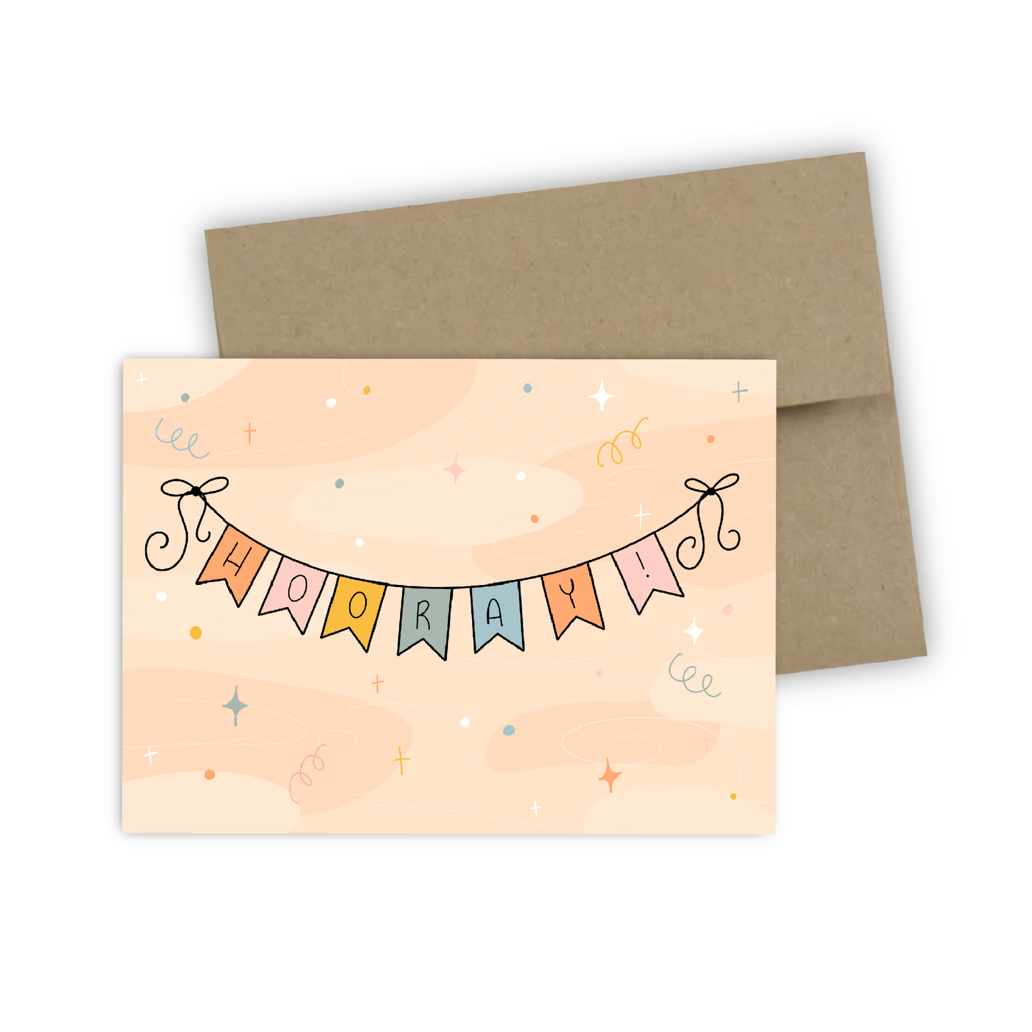 Hooray Banner Greeting Card (single w/envelope)