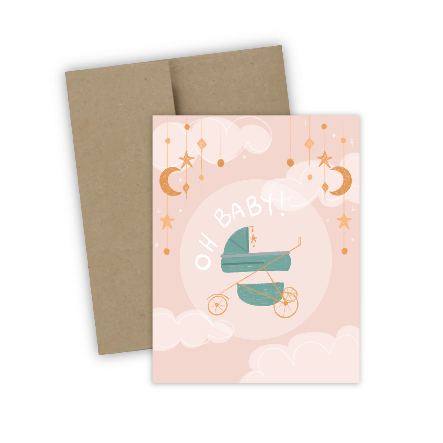 Oh Baby! Pastel Greeting Card (single w/envelope)