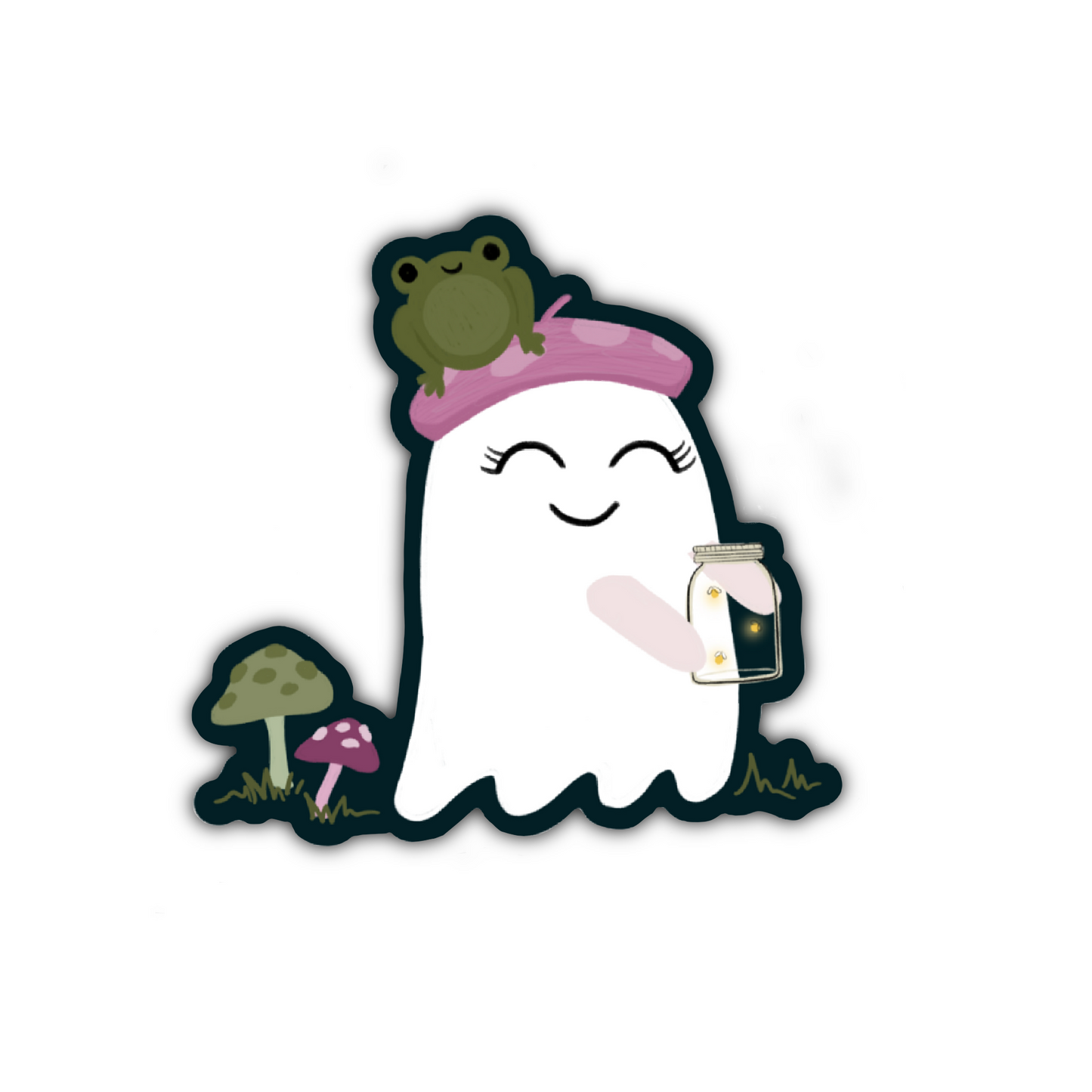 Shroomie Ghostie Vinyl Sticker