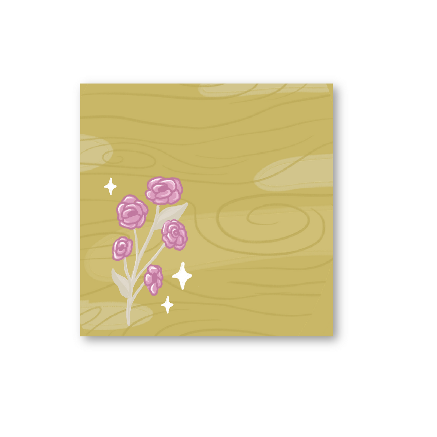 Mossy Rose Bunch Sticky Note (single)