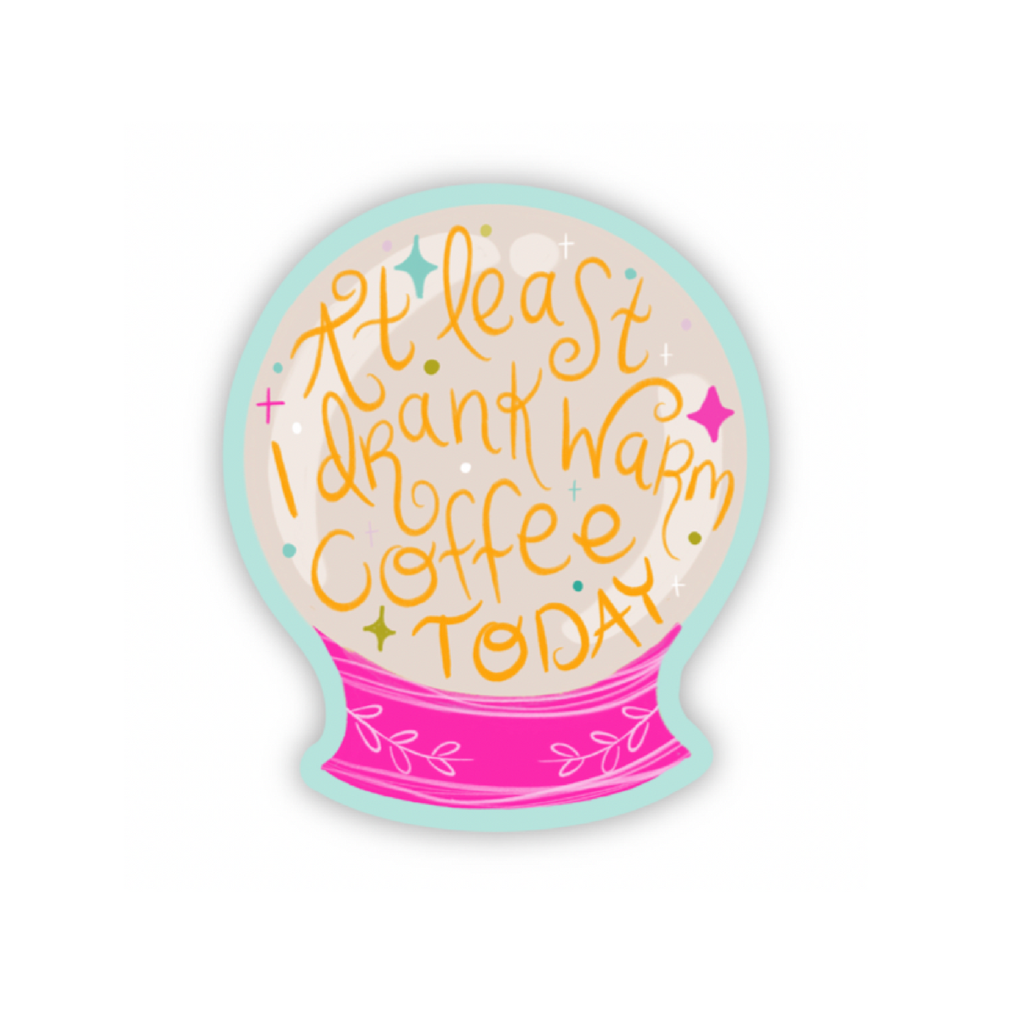 Warm Coffee Crystal Ball Vinyl Sticker