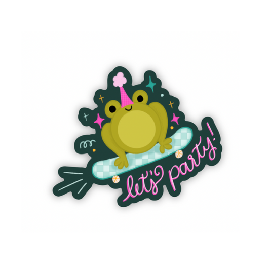 Party Frog Vinyl Sticker