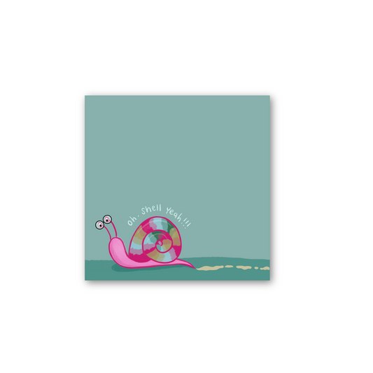 Shelldon the Snail Sticky Note (single)