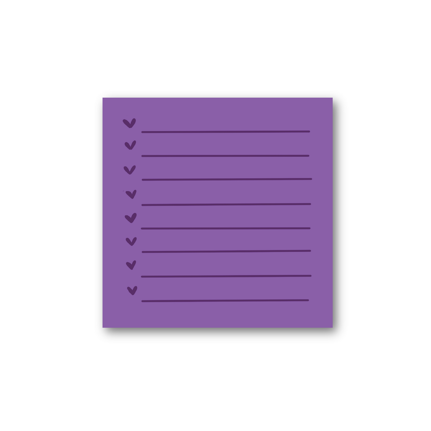 Dark Purple Lined Sticky Note (single)