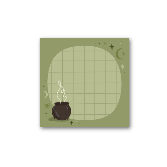 Moss Cauldron Sticky Note (single)