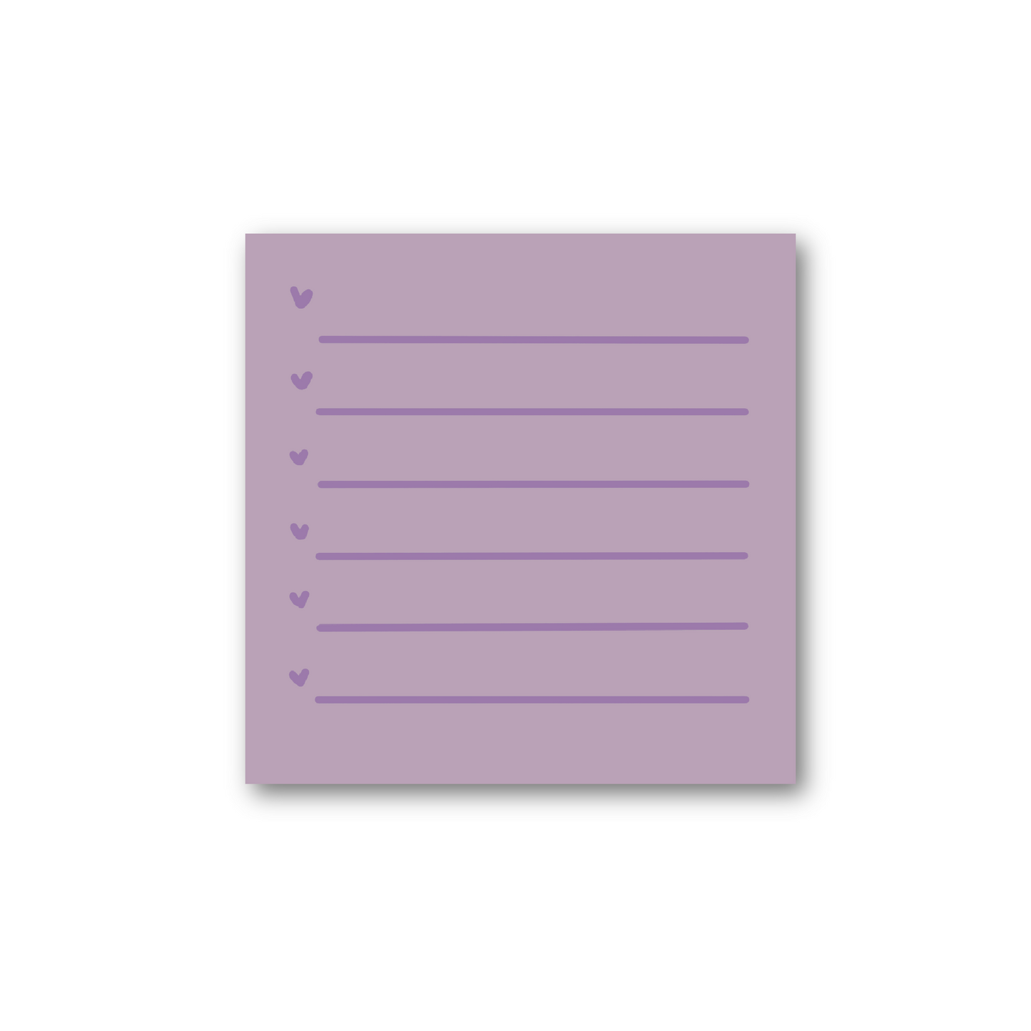 Purple Lined Sticky Note (single)